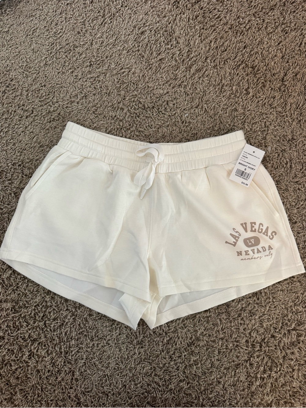 Ocean Drive Cream Las Vegas Graphic Athletic Shorts